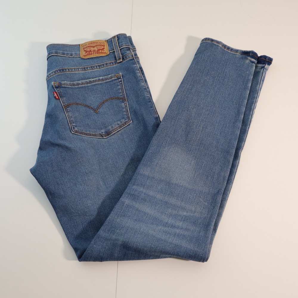 Levis Women 311 Shaping Skinny Jeans Blue Denim Mid Rise 28 x 30